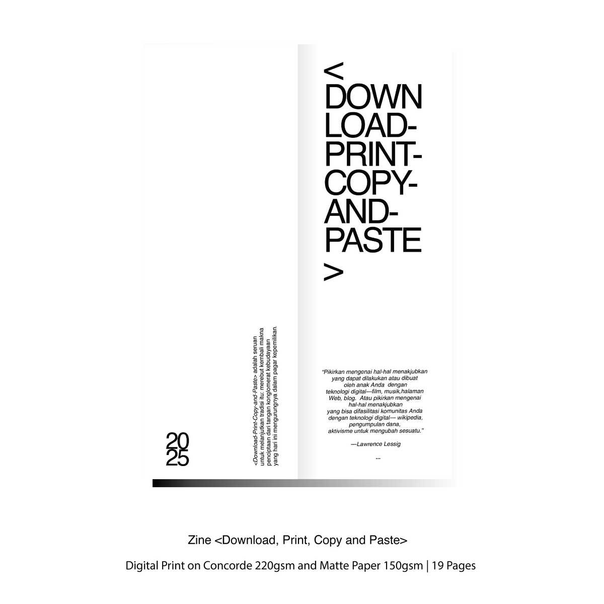 Zine <DOWNLOAD, PRINT, COPY AND PASTE>